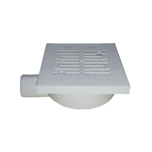 SIPHON DE SOL COUDE (15X15)&nbsp;BLONC