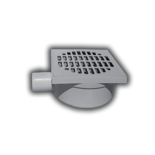 SIPHON DE SOL COUDE (15X15) GRIS